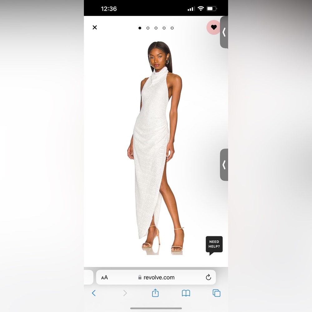 REVOLVE SAMBA GOWN IN WHITE SEQUIN AMANDA UPRICHARD